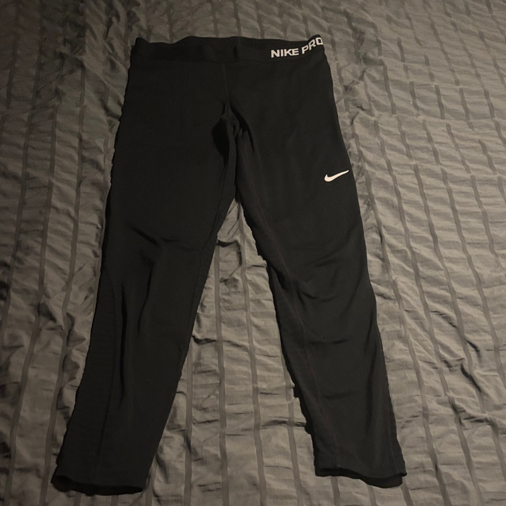 Nike Black Leggings with White Logo